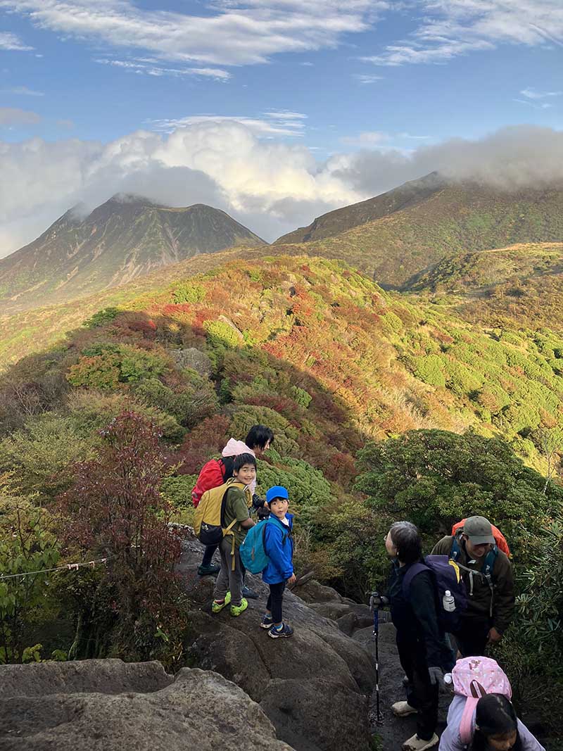 久住登山の様子